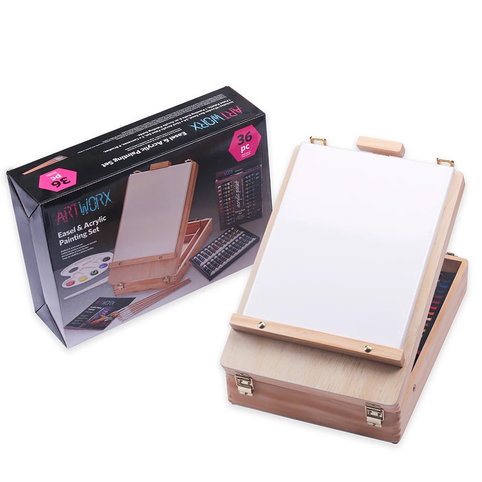 Набор для рисования деревянной мольберта 34 шт.