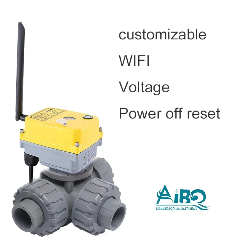 Water 3-way valve, swimming pool 3-way valve, WiFi control valve factory customized electric valve