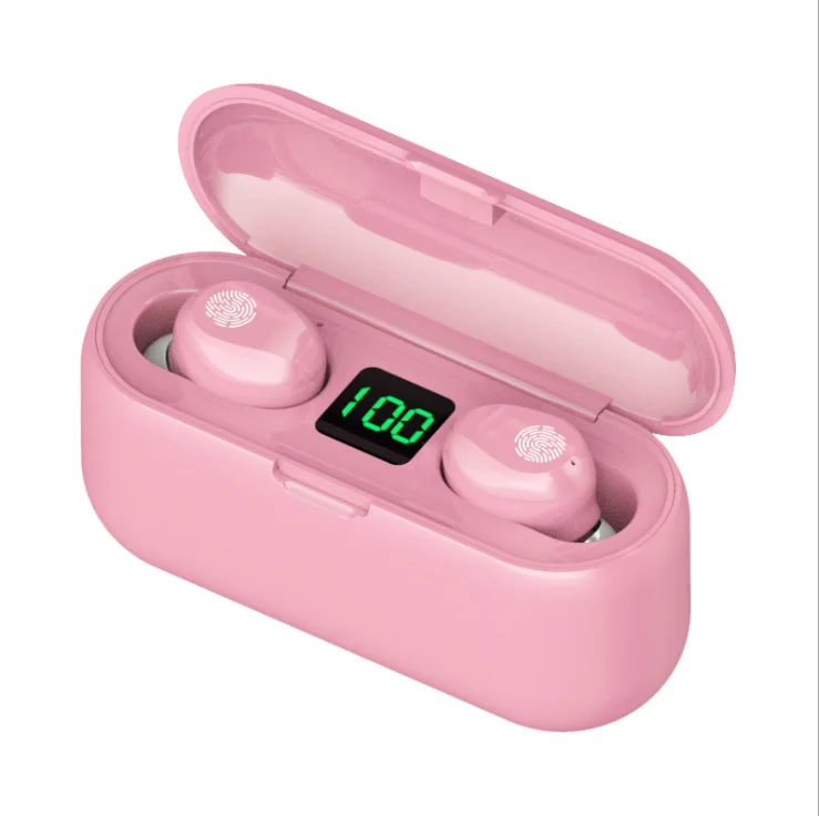 TWS F9-47 3D Stereo True Wireless Handsfree power bank Business Call Earphone Touch Control Noise Reduction Sport Earbuds