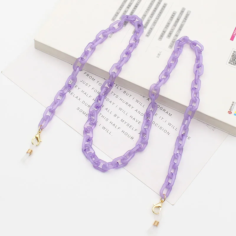 Fashion Acrylic Multi Colored Glasses Chain Eyewear coloful Resin chain acrylic chain bag