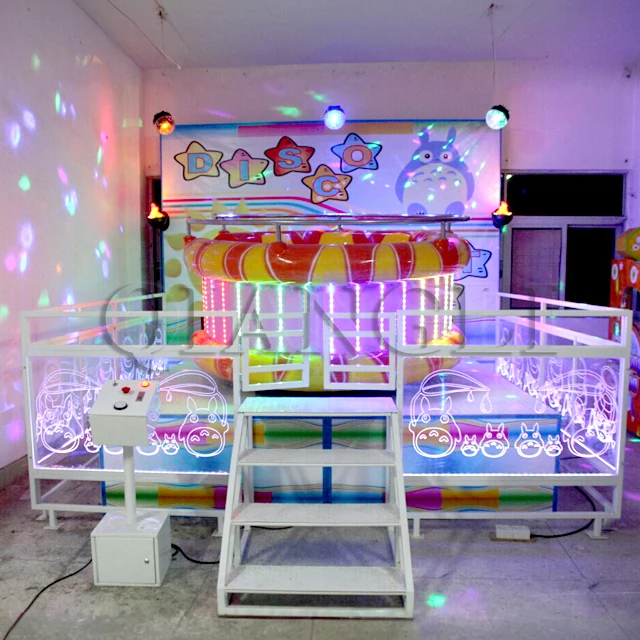 thrill rides attractions swing rotating turntable amusement park mini kids disco tagada rides with trailer