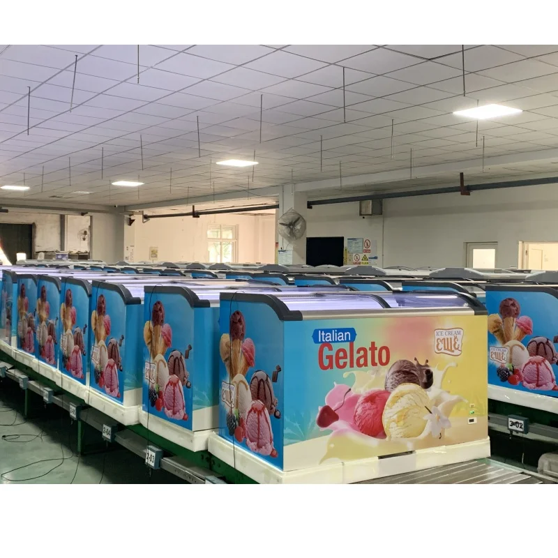Kenkuhl ice cream freezer ETL Commercial  fridge display cabinet  Ice Cream Display Freezer CE shopping mall