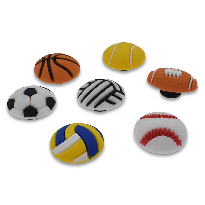 3D cartoon cute ball pvc beach garden shoes dynamic charm jewelry accessories shoes flower buckle for boys croc shoes charms