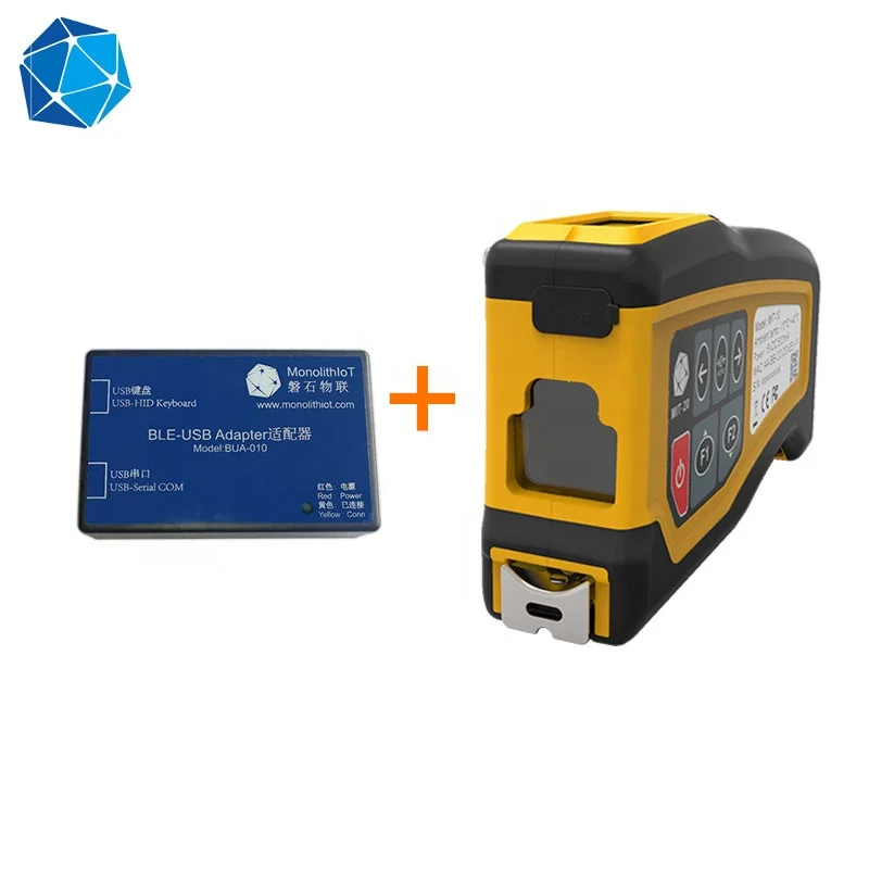 Wireless logitech 2d barcode scanner and Volume Measure Digital Tape with Display and BT printer