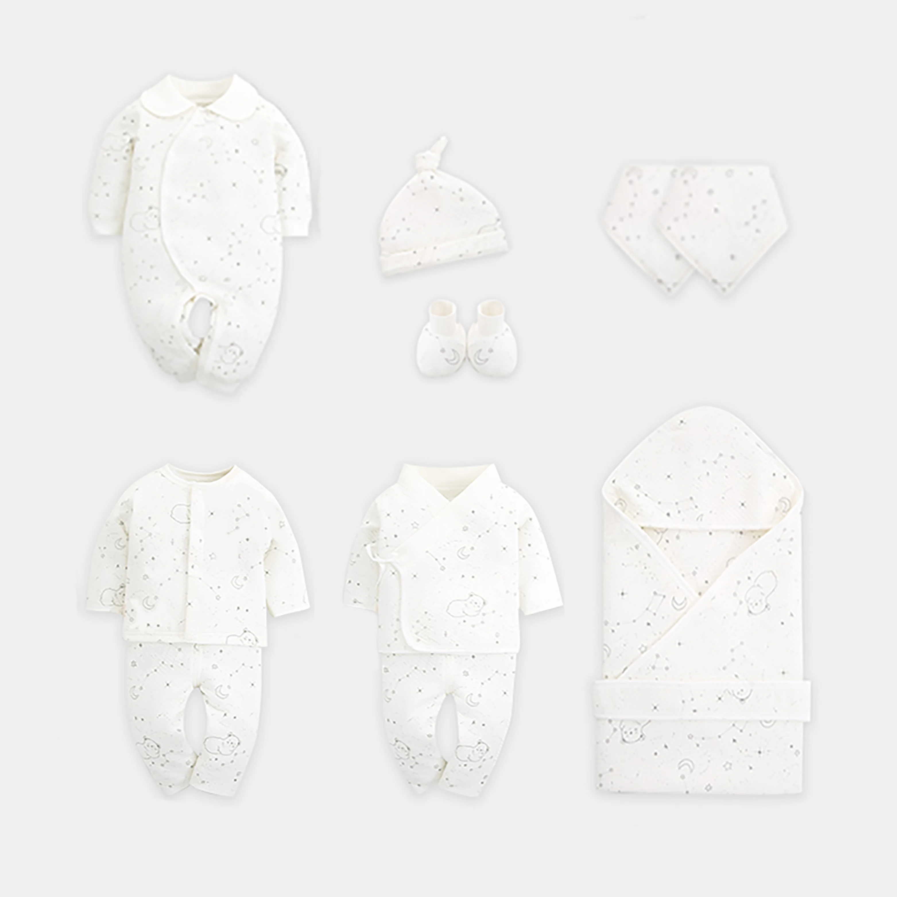 Comfortable 10pcs baby clothing pants romper suits new born baby clothes sets