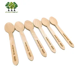Biodegradable bulk birch wood spoon / forks / knives wooden cutlery