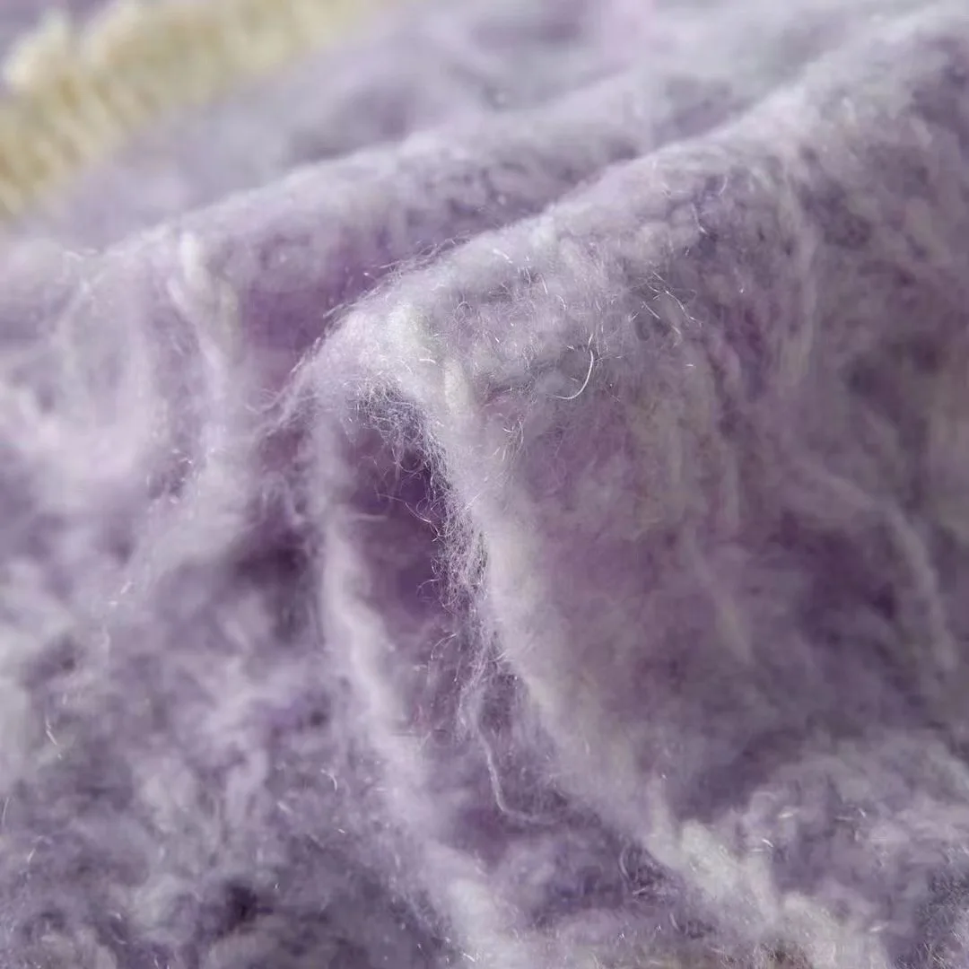 Factory outlet mohair wool yarn high quality  white kid mohair silk yarn use fancy yarn crochet machine Knitting