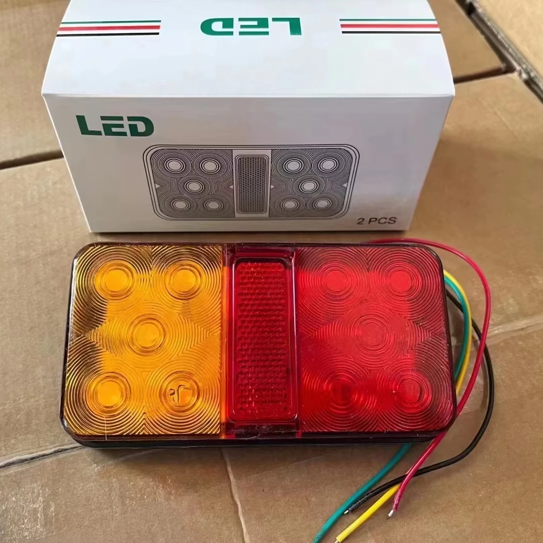 Dual Color Trailer Tail Light 3 Functions Side Marker Light 12v Truck Tail Light