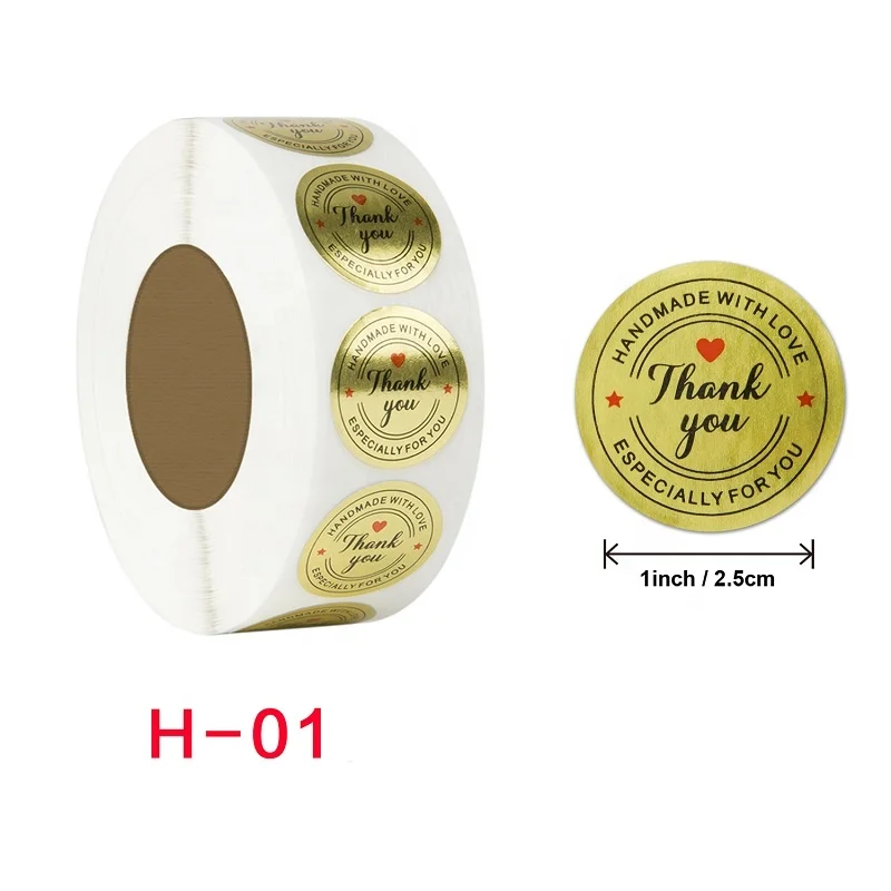 Custom self adhesive shopping wedding baking heart shape thank you sticker envelope label