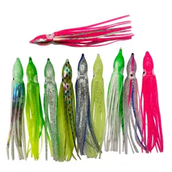 30Mm 10Cm Squirt Soft Plastic Bait Tunas With Packaging Bags Ajing Jig Octopus Lure Paint