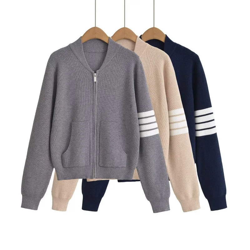 Unisex Clothing Kids Sportswear Boys Fall Striped Patchwork Jacket Girls Casual Sport Coat