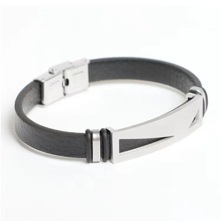 Модные ювелирные изделия в стиле ретро, модный мужской кожаный сетчатый ремень из нержавеющей стали с пряжкой, браслет для мужчин, аксессуары