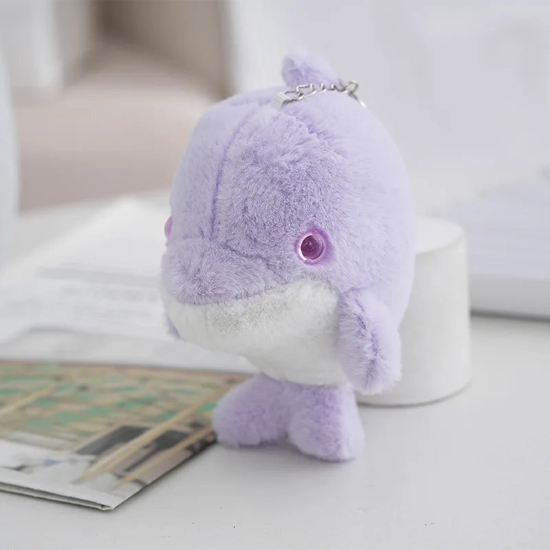 stuffed animal toys ocean cute colorful dolphin kawaii plush keychains toy Little Dolphin KeyChain bag charm pendant accessories