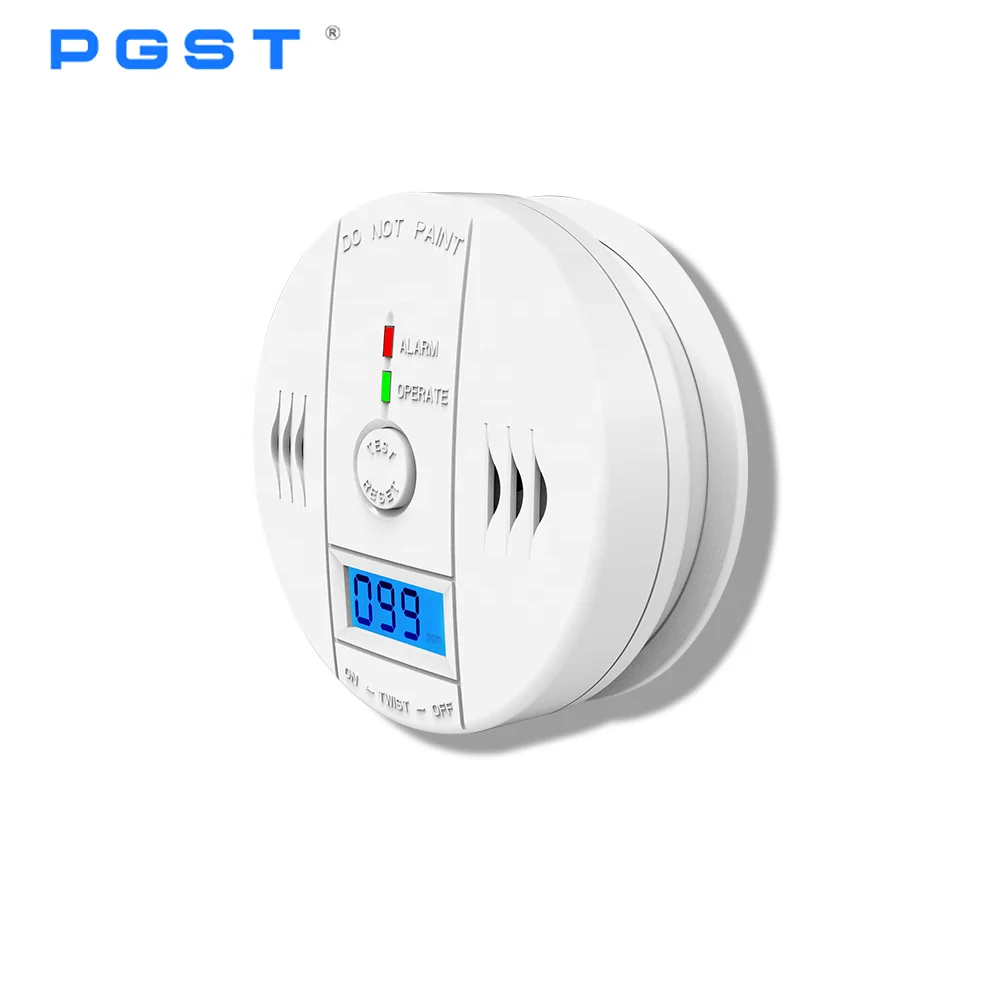 PGST Customized Digital Co Detector CE EN50291 Smoke and Carbon Monoxide Detector Alarm Rohs Carbon Monoxide Detectors