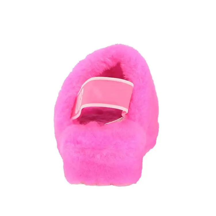 2024 Winter Lychee Bubble Slides Cotton Bubble Slipper Ladies Outdoor Sandals Home Massage Plush Bubble Slides
