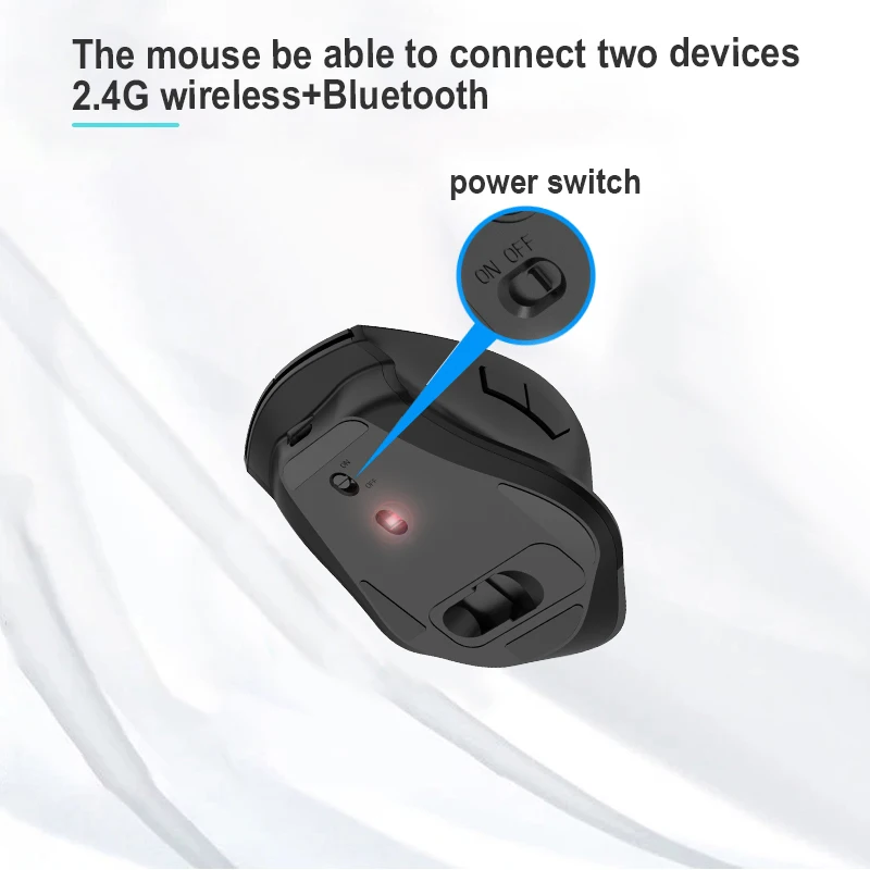 Hot Popular Custom Logo TYPE - C Charging Port Rechargeable Mouse Ergonomic Gaming Mouse 2.4G Wireless Bluetooth Mouse
