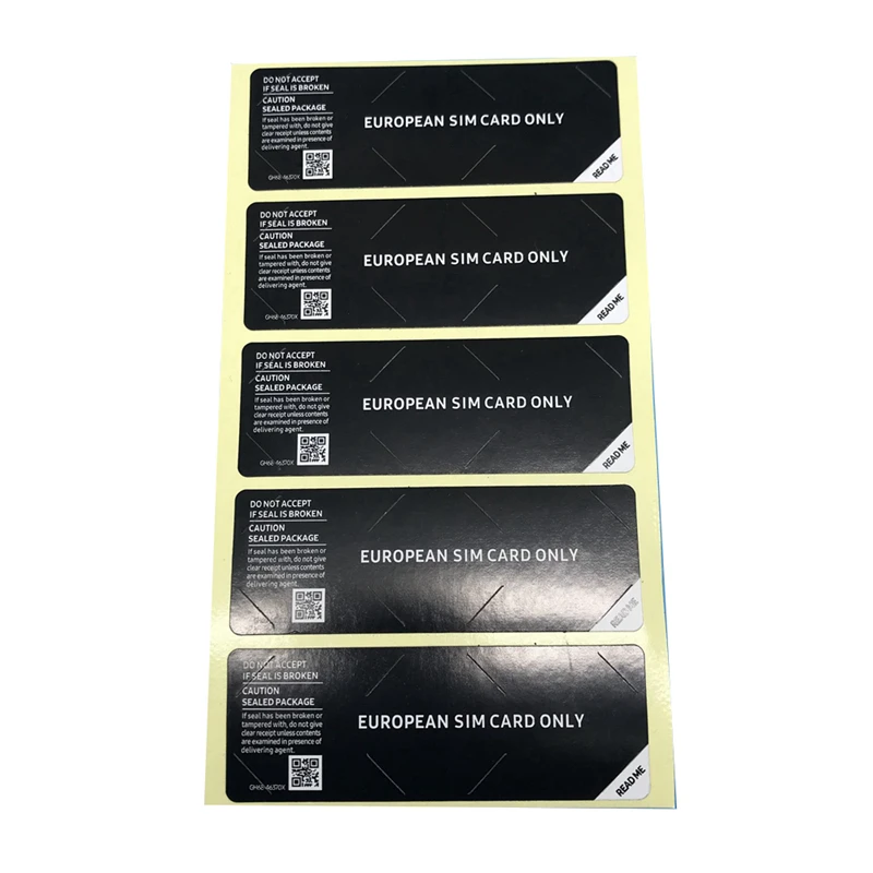 50 Pcs/bag  black or white mobilephone packaging package box seal sticker for S20 S21 S22 PLUS FE