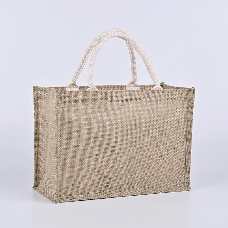 Custom tote bags strong handles shoulder cartoon flower hemp tote bag