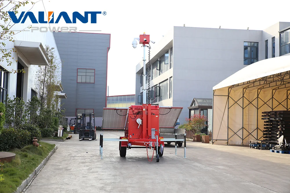security camera cctv with solar trailer