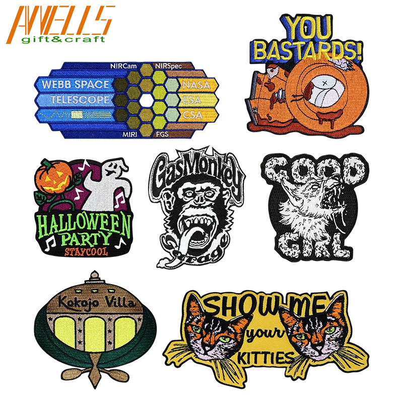 Iron On Sew On Clothes Bag Embroidered Badge Embroidery Applique Airborne Blank Patches Emblems For Commercial Home Embroidery