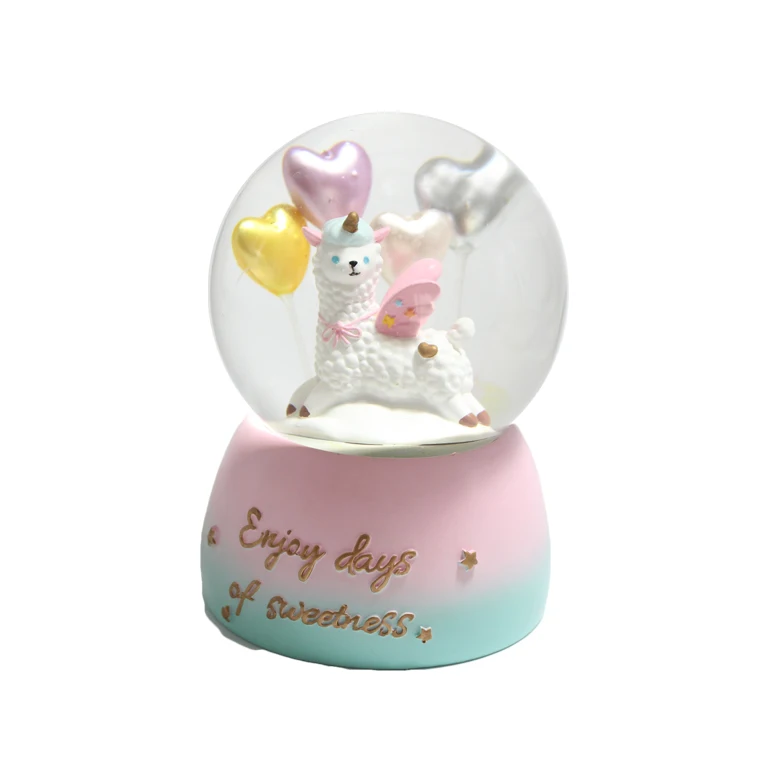 Новое поступление подарки ручной работы статуэтка ламы животного снежный шар для украшения дома