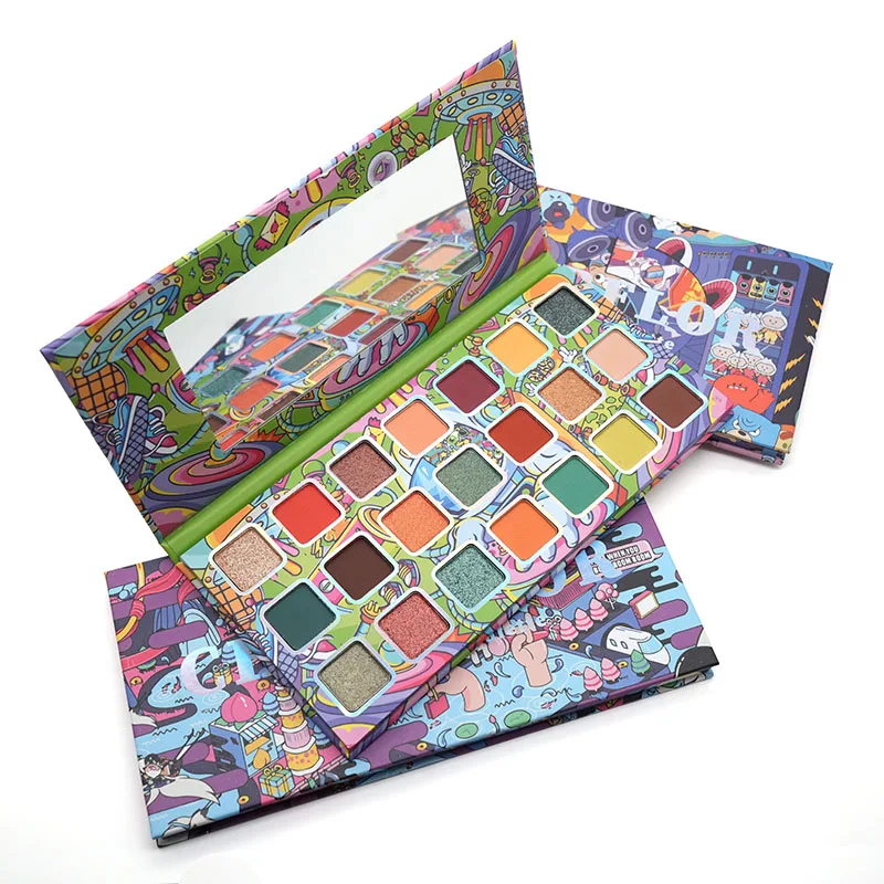 Custom ODM/OEM 9 Colors  Shimmer Glitter Waterproof Eye Shadow Palette Long Lasting Vegan Makeup Cosmetics