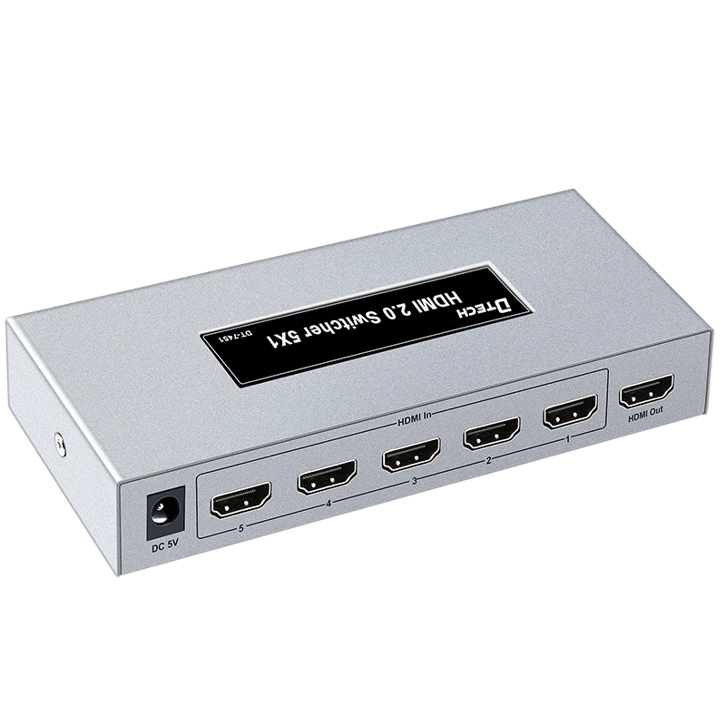 4k hdmi kvm switcher 5x1 10m metal shell hdmi splitter 5 in 1 port cable multi switch 28awg for ps3/ps4 player