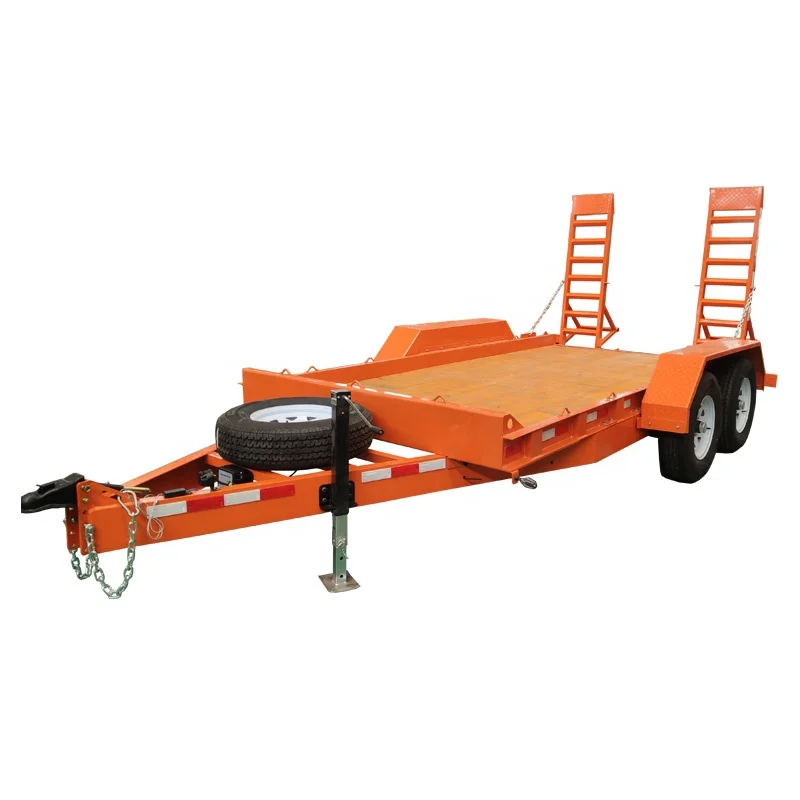 Pickup truck carrying plant trailers for 4.5 ton excavator mini digger trailer