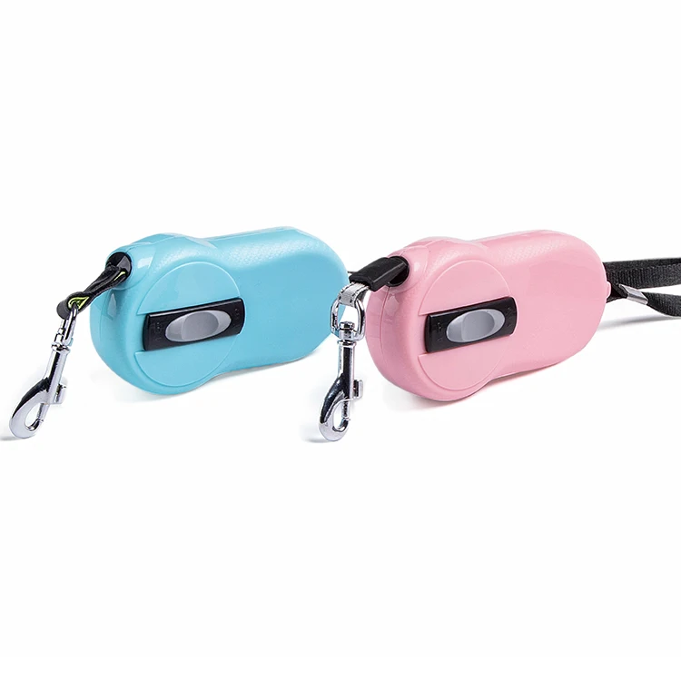 Pet Products Portable Lead Rope Collar Mini 2m Retractable Dog Leash 3 Days Reflective Correa Para Perro De Plastico Pink, Blue