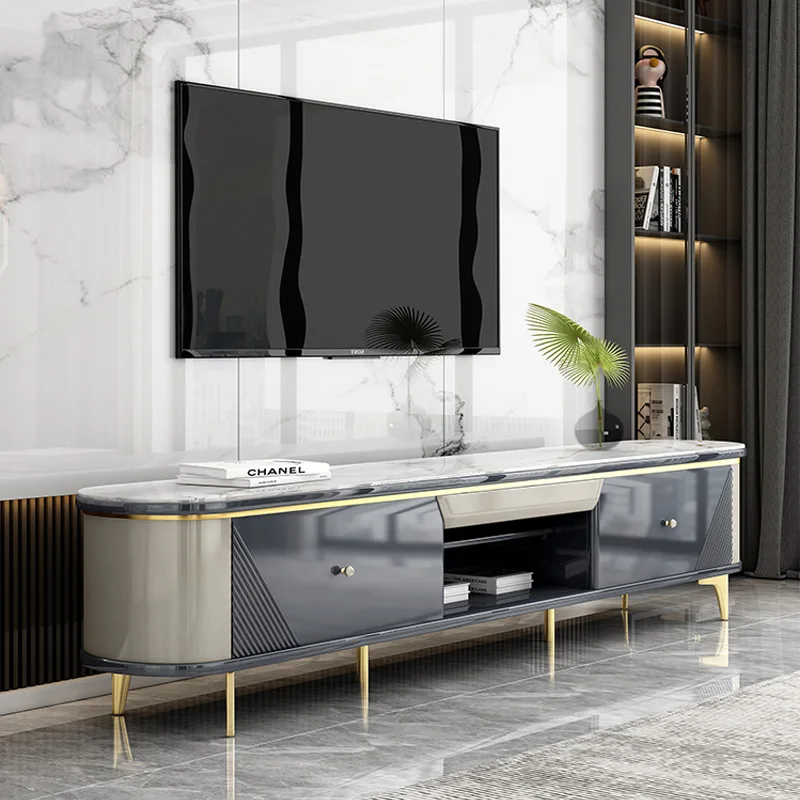 Hot Sale Marble Top Nordic Minimalist Living Room Negotiation Marble Tv Stand And Coffee Table