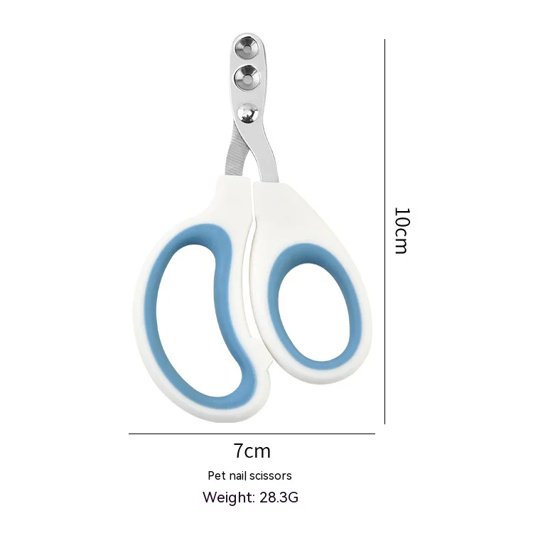 Stainless steel binocular small blind scissors Cat and dog nail clippers Pet round hole nail clippers