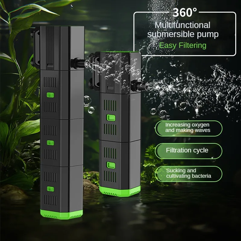 FREESEA 3W 6W 16W 23W High Flow 1500L/h 3 In 1 Mini Internal Aquarium Filter Low Noise Sponge Fish Tank Filter with Oxygenation