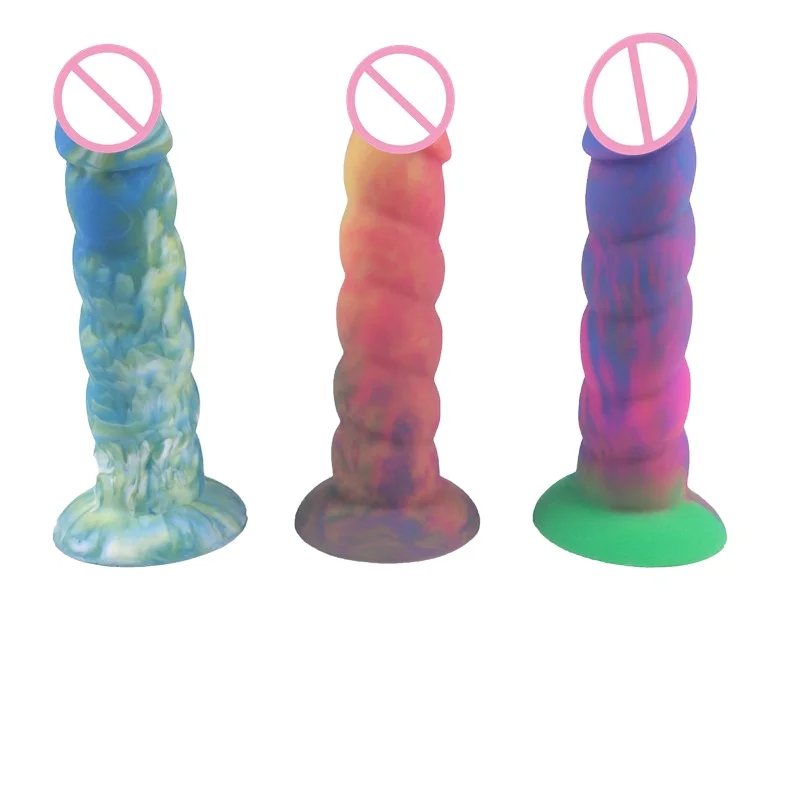 Factory price Hot Selling Soft Twisted Silicone Dildo Realistic Dildo Clitoris G-Spot Vagina Stimulator sex toys for women