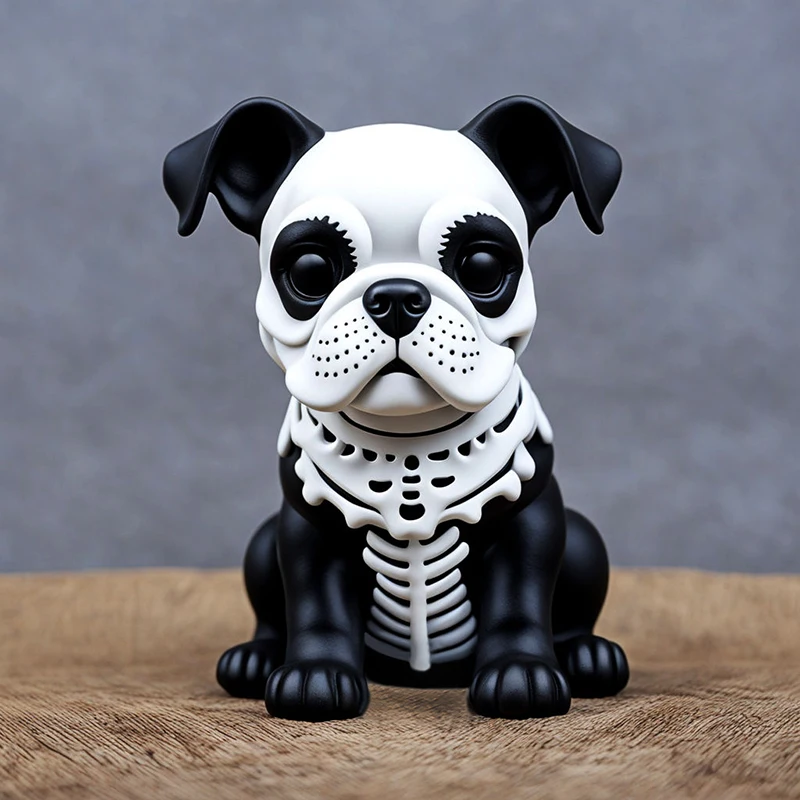 Home garden mexican day of the dead souvenir dog statue sculpture custom craft cute mini animal resin puppy figurine decoration