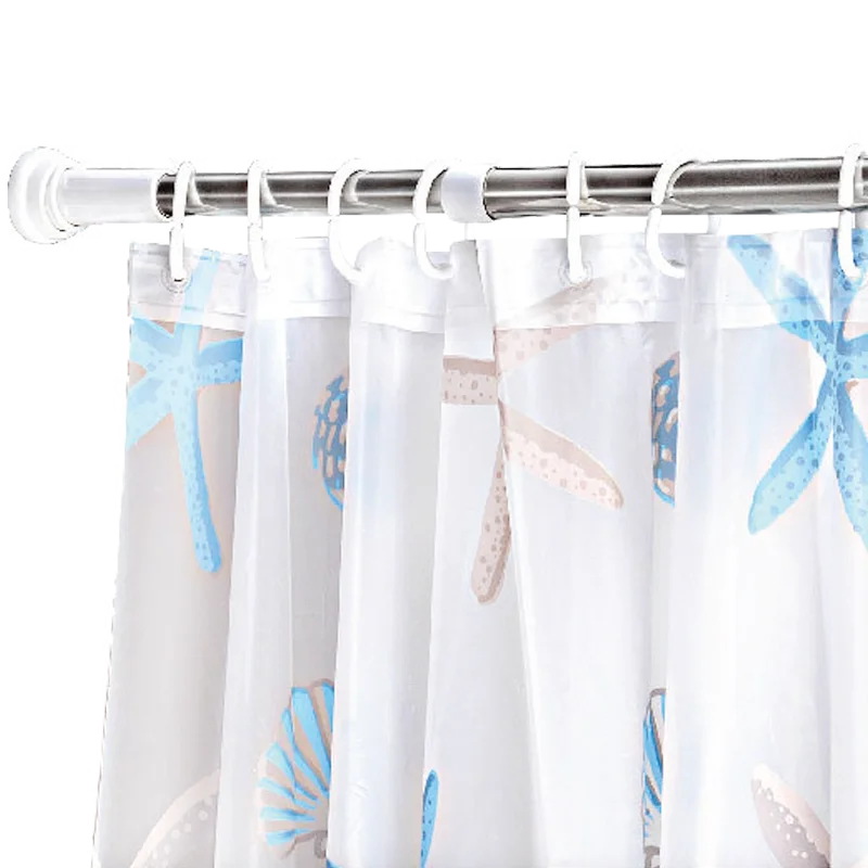 
bathroom punch free tension stainless steel shower curtain rod adjustable telescopic bathroom accessories 