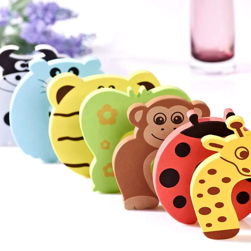 Baby safety soft rubber with cartoon design soft door stopper