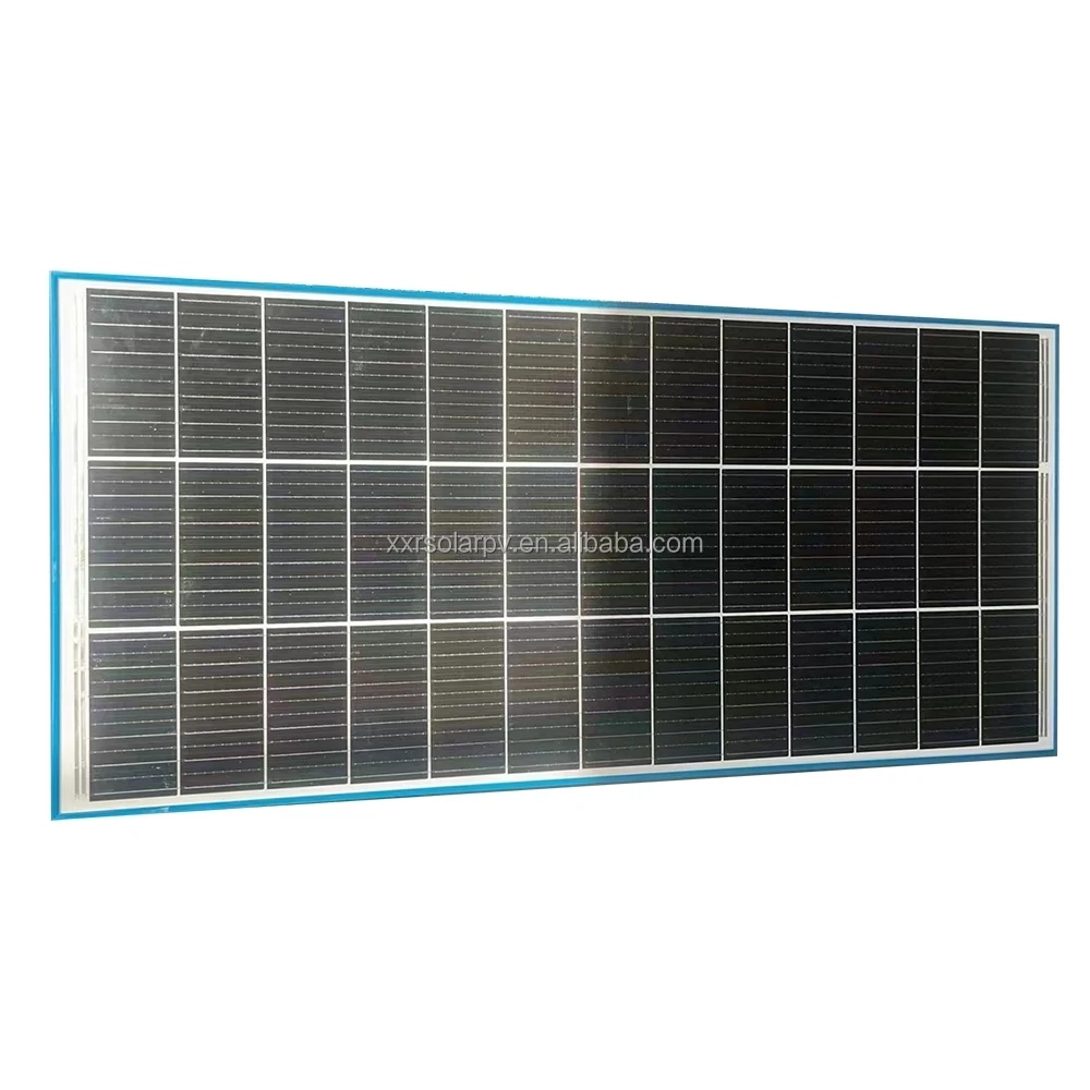 OEM Tempered Glass Solar Panel 180W 20v Photovoltaic Cell Half cut Solar Roof Tiles customized frame