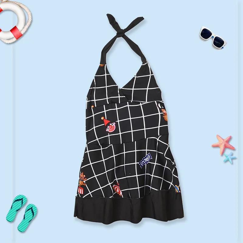 Wholesale Polyester Printed Princess Sleeveless Cute Swimsuit Kids Girls One Piece Swimwear