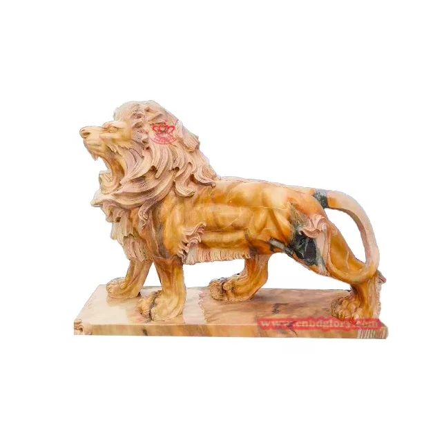Outdoor Hotel Villa garden Street Landscape decoration Design Stone Carving art Sculpture Marble Lion statue