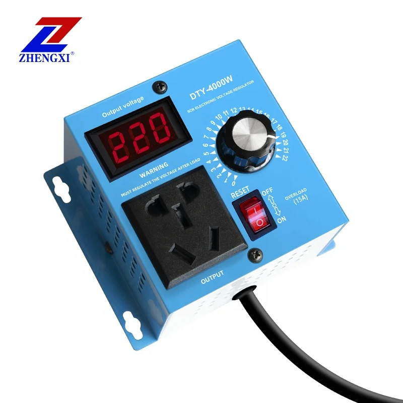 single phase SCR electronic adjustable Voltage Regulator DTY-4000W