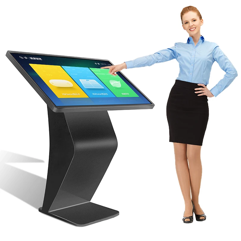 Indoor Horizontal All In One 43/55 Inch Ir Touch Screen Interactive Information Kiosk