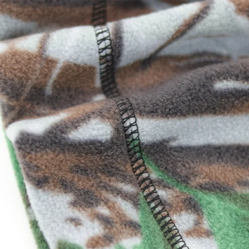 Wholesale High Quality Custom Outdoor Windproof Winter Beanie Caps Lightweight Camo Pattern Polar Fleece Skull Sports Beanie Hat