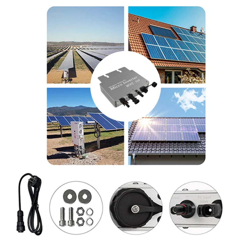 Waterproof Solar Grid Tie Microinverter WIFI Control micro inverter 300W 350W 400W solar power inverter grid tie micro inverter
