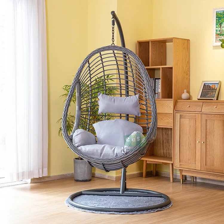 (EFH1007) Outdoor hanging garden rocking rattan egg chair swing furniture