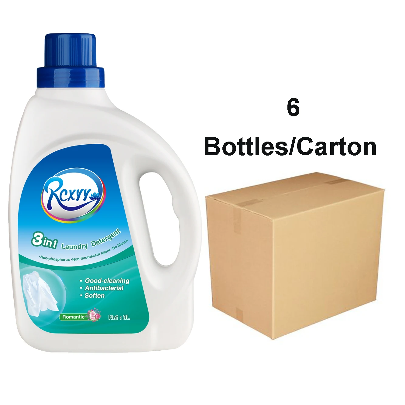 OEM 3L Romantic fragrance Household Chemicals Washing Liquid 3 in1 Laundry Detergent