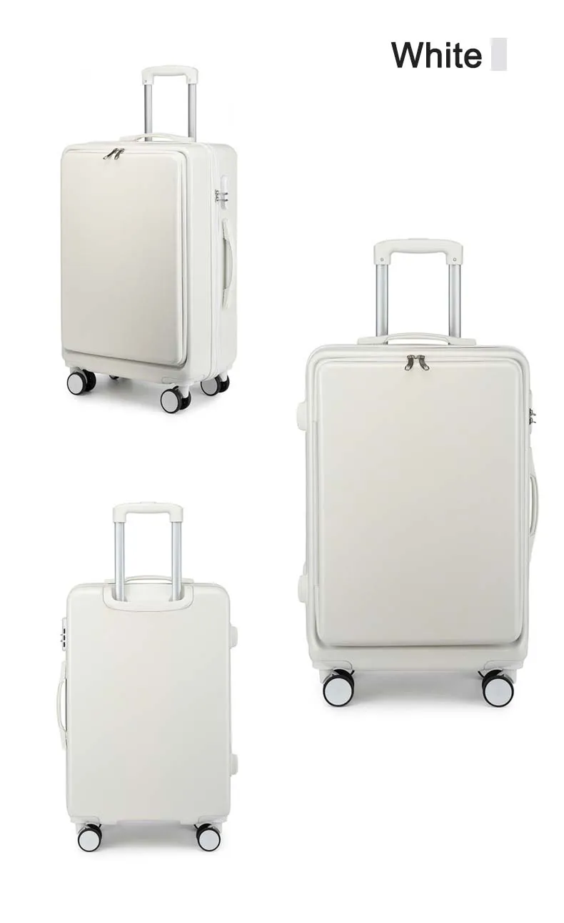 yx16874-Travel Suitcase with Zipper Front Opening for Easy Packing Quick Access Travel Bag Convenient Travel Companion