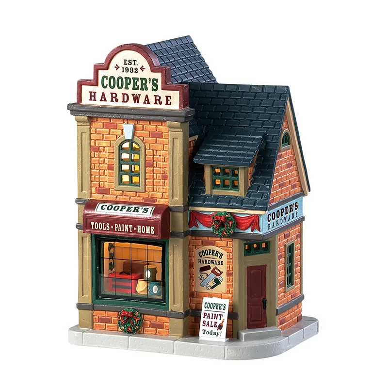 Tavern architecture house resin decorations House snow Resin Decor Christmas house decorations Christmas resin crafts