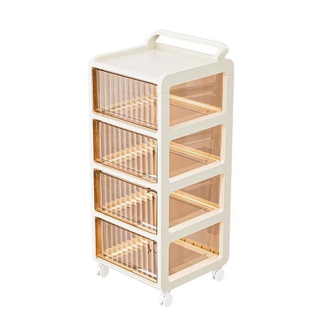 8023-3 China manufacturer 3 tiers plastic storage containers with clear drawers