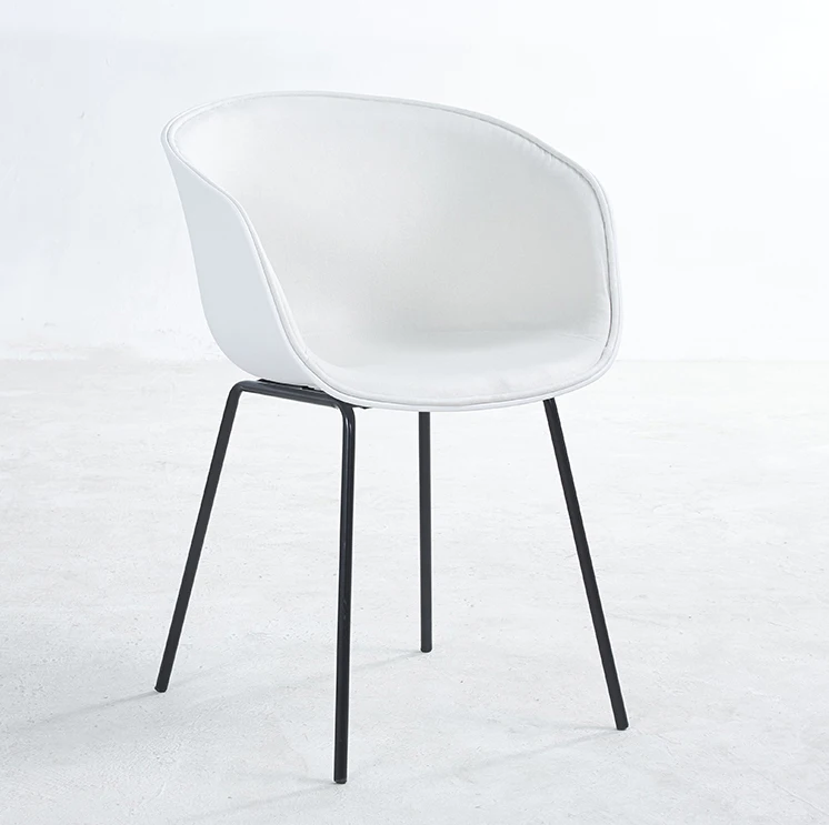 New Italian Design Contomporary Home Furniture Leisure Arm Chair Plastic Cushion Seat Dining Room Chairs