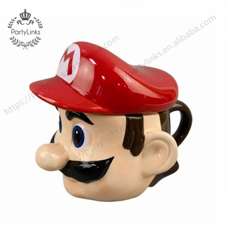 Super Mario Game Mug Anime Mario Coffee Mug Pipe Cup Cartoon Mushroom Cup Super Mario Square Mug For Party Gift